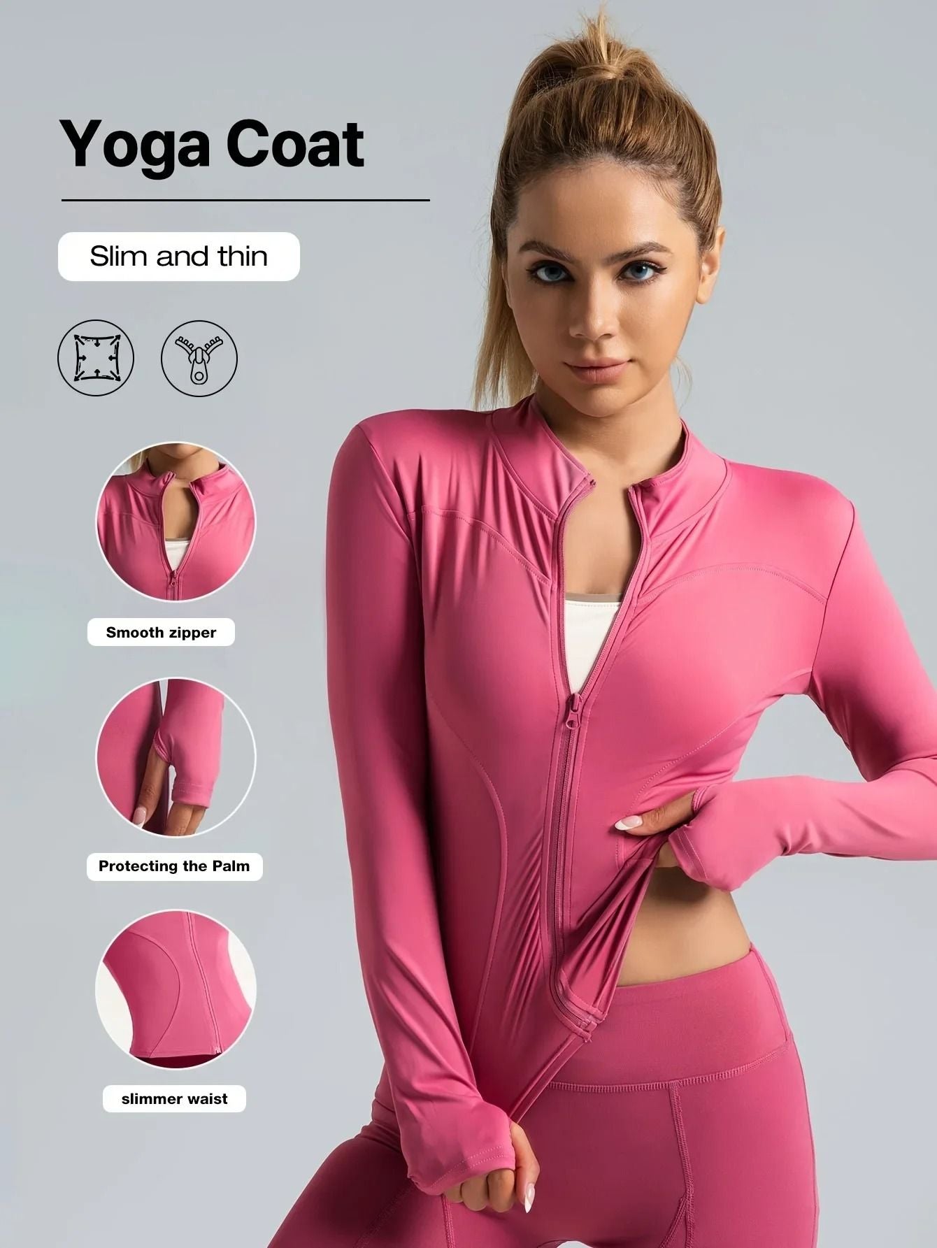 Breathable Seamless Cropped Workout Jacket for Women