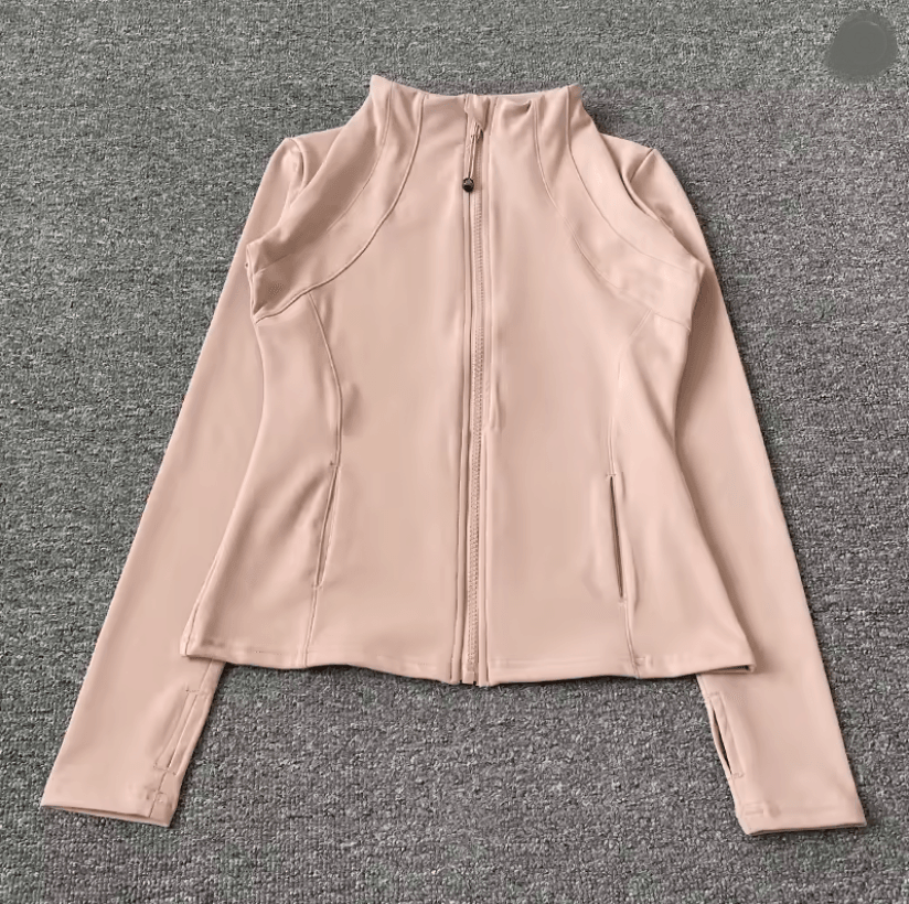 Slim Fit Womens Fitness Jacket Quick Dry Long Sleeve Yoga and Running Top