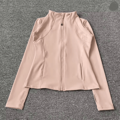 Slim Fit Womens Fitness Jacket Quick Dry Long Sleeve Yoga and Running Top