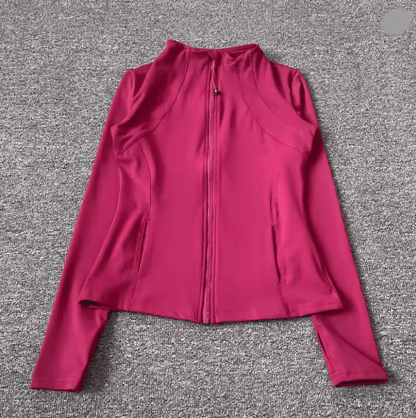 Slim Fit Womens Fitness Jacket Quick Dry Long Sleeve Yoga and Running Top