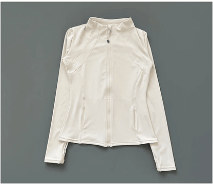 Slim Fit Womens Fitness Jacket Quick Dry Long Sleeve Yoga and Running Top