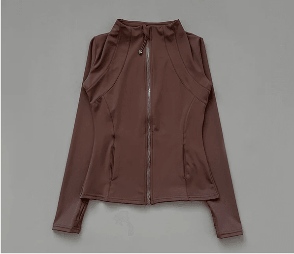 Slim Fit Womens Fitness Jacket Quick Dry Long Sleeve Yoga and Running Top