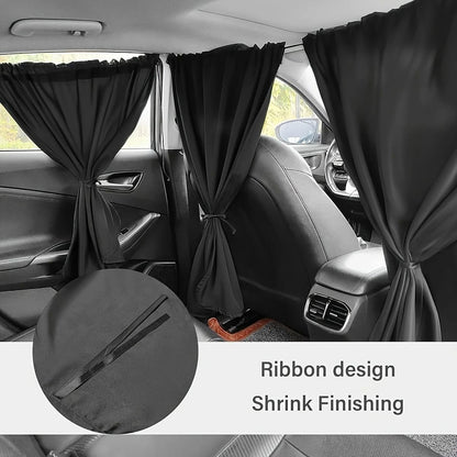 4 Piece Car Privacy Curtain Set – Window Shade for Travel, Nap, Camping, and Night Driving
