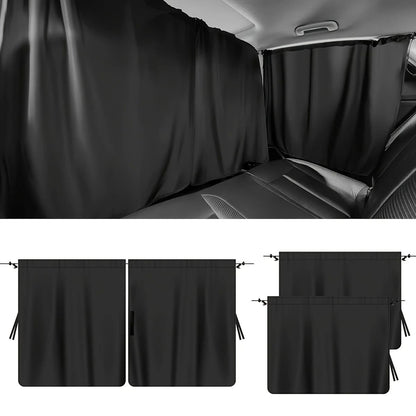 4 Piece Car Privacy Curtain Set – Window Shade for Travel, Nap, Camping, and Night Driving