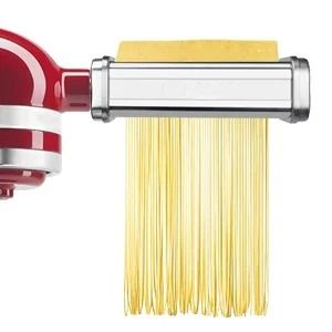 Pasta Attachment for KitchenAid Mixer – Stainless Steel Pasta Roller and Cutter for Spaghetti and Fettuccine