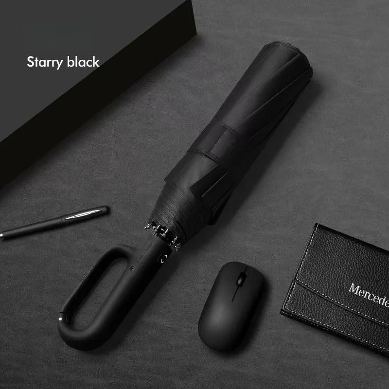Ring Buckle Design 20 Rib Fully Automatic Folding Umbrella Extra Large Sunshade for Men and Women