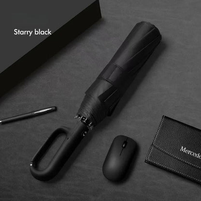 Ring Buckle Design 20 Rib Fully Automatic Folding Umbrella Extra Large Sunshade for Men and Women