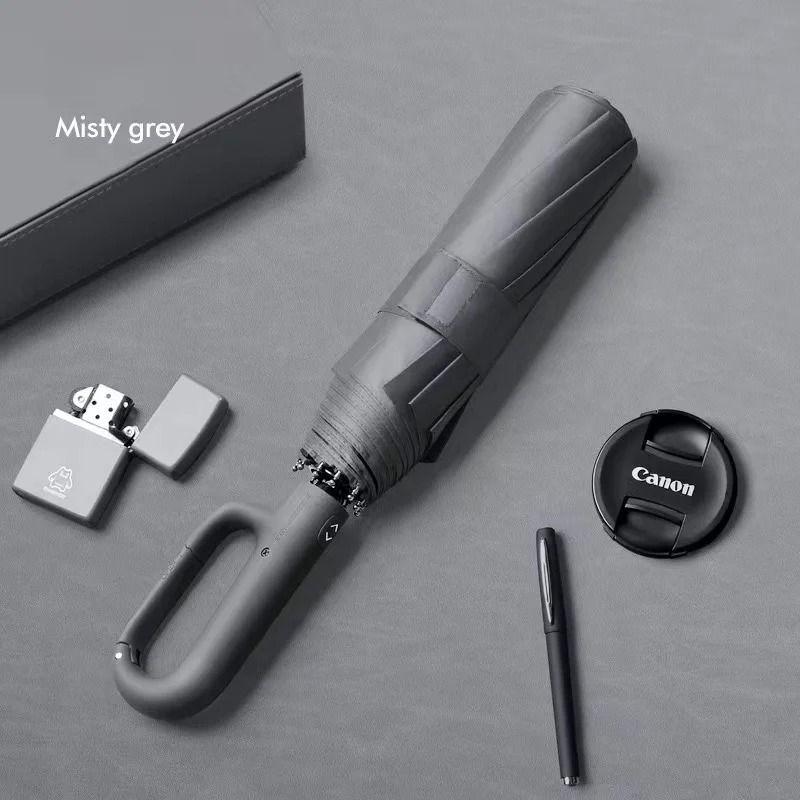Ring Buckle Design 20 Rib Fully Automatic Folding Umbrella Extra Large Sunshade for Men and Women