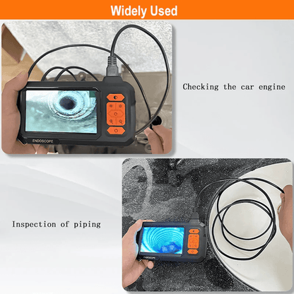 Endoscope Camera with 43 Inch Screen and Rigid Cable HD Pipe Inspection Borescope