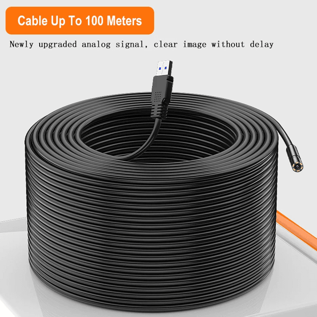 Endoscope Camera with 43 Inch Screen and Rigid Cable HD Pipe Inspection Borescope