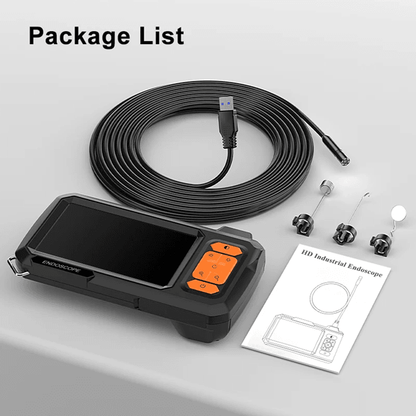 Endoscope Camera with 43 Inch Screen and Rigid Cable HD Pipe Inspection Borescope