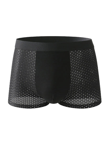 Mens 8-Pack Ice Silk Mesh Boxers, Breathable Cooling Underwear Multi Color, Lightweight Boxer Briefs for Daily Comfort
