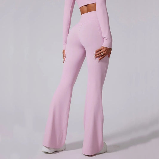 High Waist Flared Leggings Wide Leg Yoga Pants for Women
