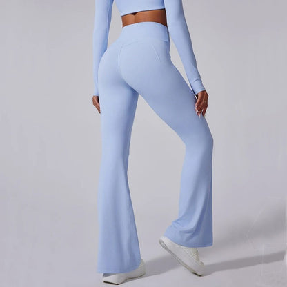 High Waist Flared Leggings Wide Leg Yoga Pants for Women