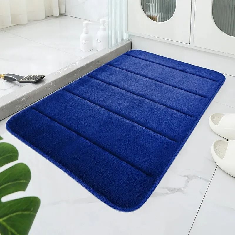 Bathroom Coral Velvet Anti Skid Mat With Quick Dry Water Absorption