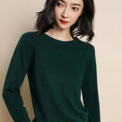 Women O Neck Knit Sweater Autumn Winter Casual Pullover Warm Jumper Korean Fashion Knitwear