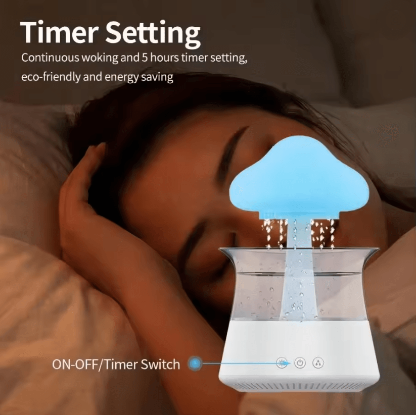 Cloud Rain Diffuser Humidifier Aromatherapy Machine with Colorful Lamp