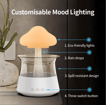 Cloud Rain Diffuser Humidifier Aromatherapy Machine with Colorful Lamp
