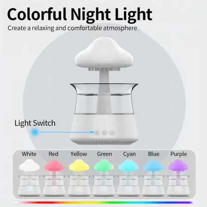 Cloud Rain Diffuser Humidifier Aromatherapy Machine with Colorful Lamp