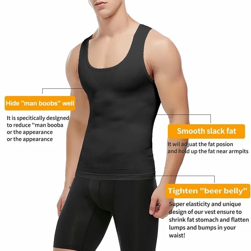 Mens Compression Shapewear Undershirt