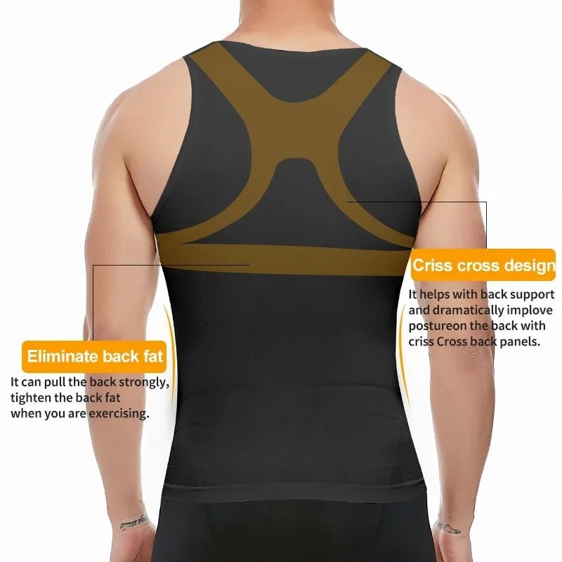 Mens Compression Shapewear Undershirt
