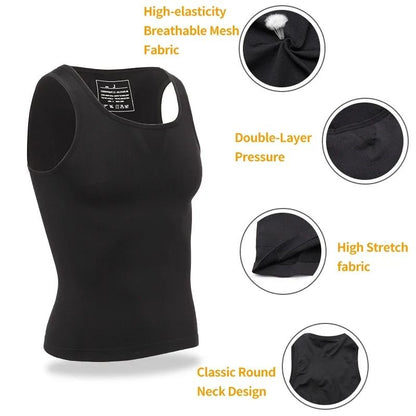 Mens Compression Shapewear Undershirt