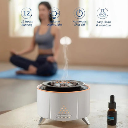 Jellyfish mist aromatherapy diffuser 350 ml ultrasonic volcano night light