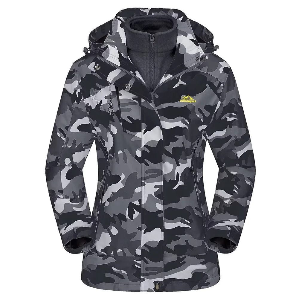 TACVASEN 3in1 waterproof fleece jacket women rain ski parka