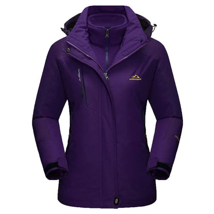 TACVASEN 3in1 waterproof fleece jacket women rain ski parka
