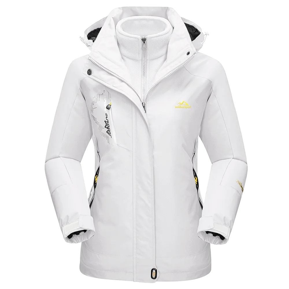 TACVASEN 3in1 waterproof fleece jacket women rain ski parka