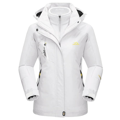 TACVASEN 3in1 waterproof fleece jacket women rain ski parka
