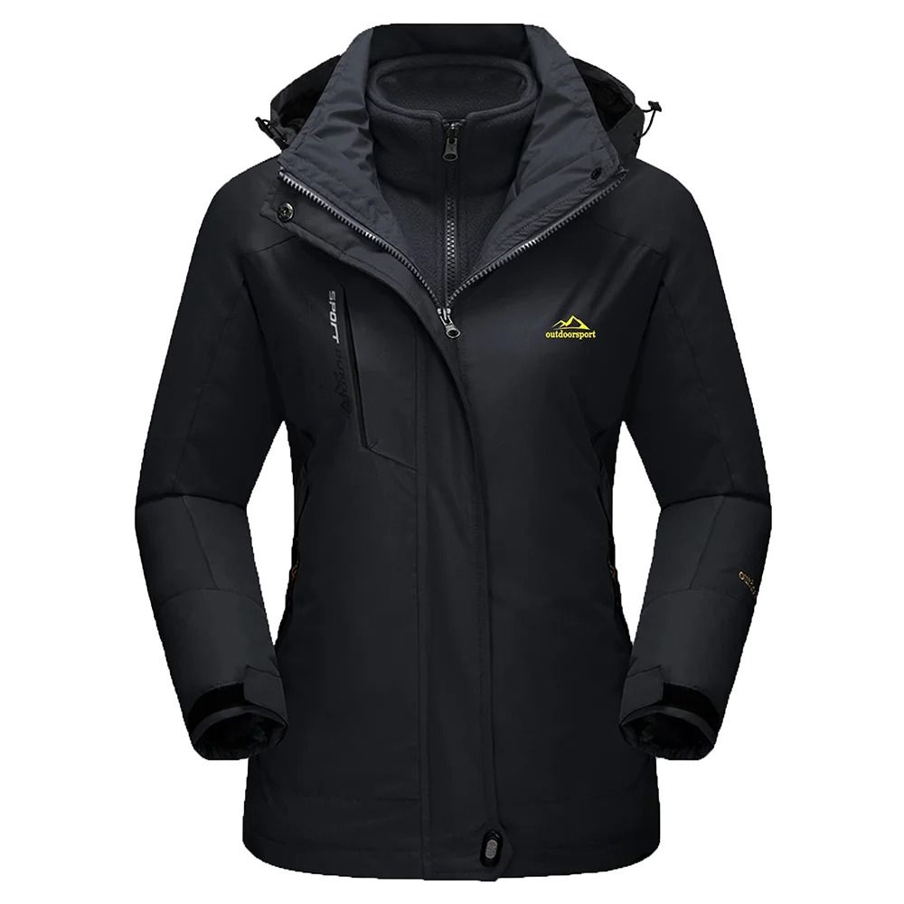 TACVASEN 3in1 waterproof fleece jacket women rain ski parka