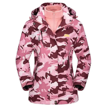 TACVASEN 3in1 waterproof fleece jacket women rain ski parka