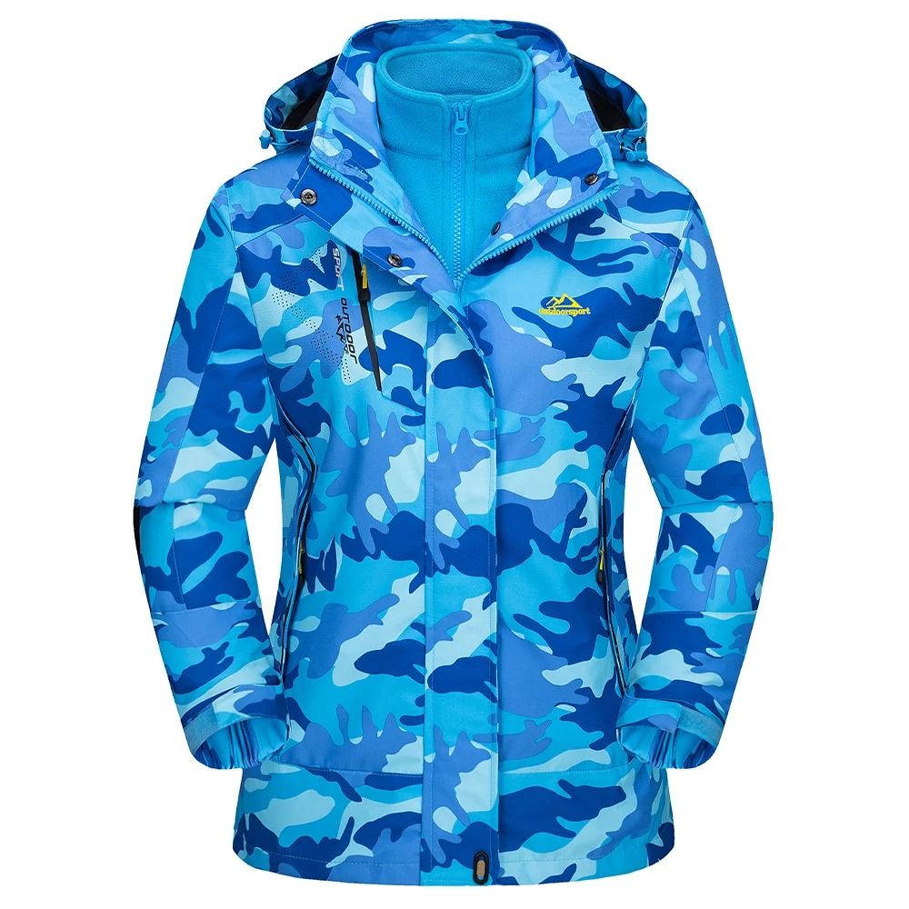 TACVASEN 3in1 waterproof fleece jacket women rain ski parka