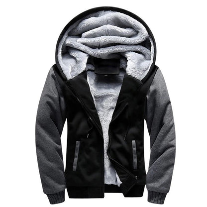 Mens Camouflage Winter Jacket With Fleece Lining And Hood