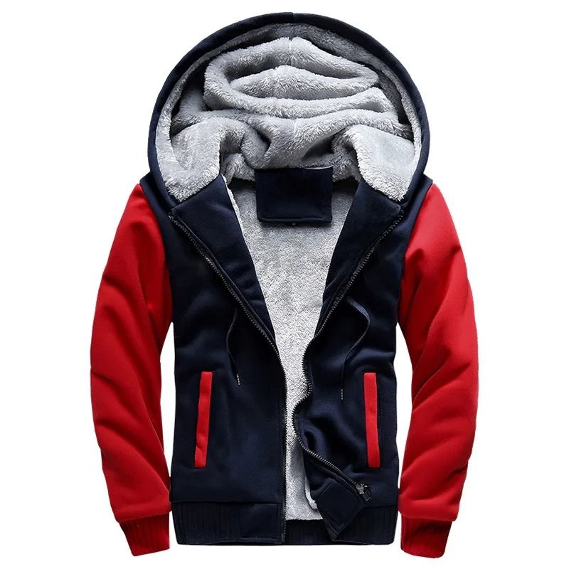 Mens Camouflage Winter Jacket With Fleece Lining And Hood