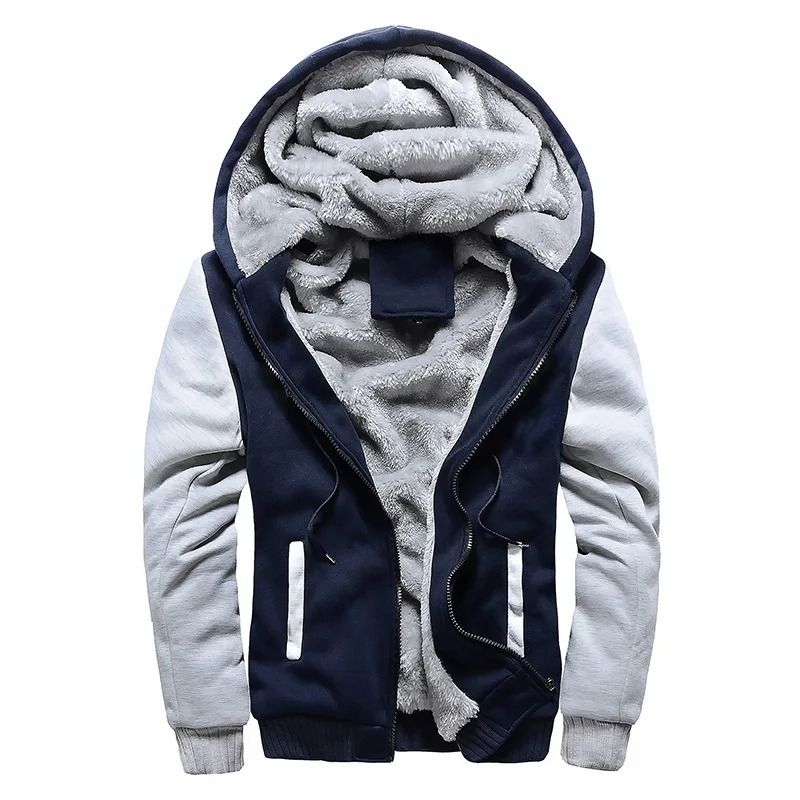 Mens Camouflage Winter Jacket With Fleece Lining And Hood