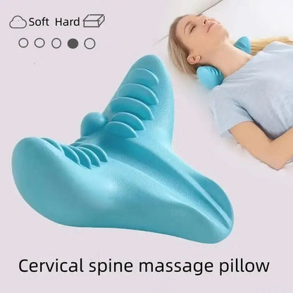 Neck And Shoulder Relaxer Cervical Traction Pillow For Pain Relief And Posture Support