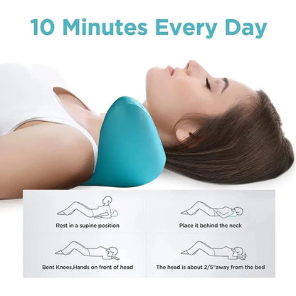 Neck And Shoulder Relaxer Cervical Traction Pillow For Pain Relief And Posture Support