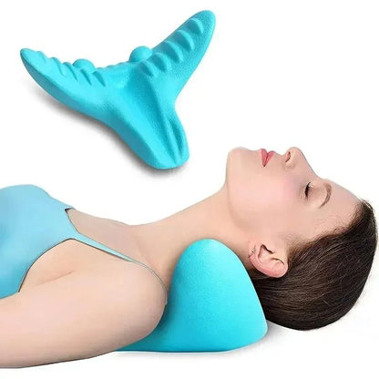 Neck And Shoulder Relaxer Cervical Traction Pillow For Pain Relief And Posture Support