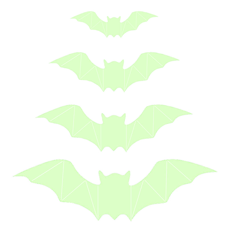 Glow Halloween Wall Stickers, Glow In The Dark Window Decals, Bat Decal, Haunted House, Halloween Holiday Decor