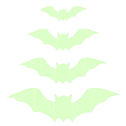 Glow Halloween Wall Stickers, Glow In The Dark Window Decals, Bat Decal, Haunted House, Halloween Holiday Decor