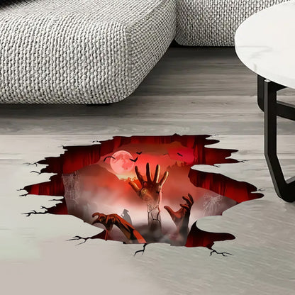 Creative Halloween 3D, Ghost Hand Cross-border, Terrifying Removable Sticker, Halloween Mall Decoration Wall