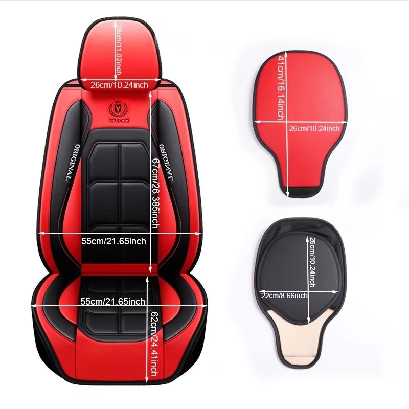 Full Leather Car Seat Cushion, All Inclusive Seat Cover, Driver's or Passenger Seat Cover, All Season Universal Pad