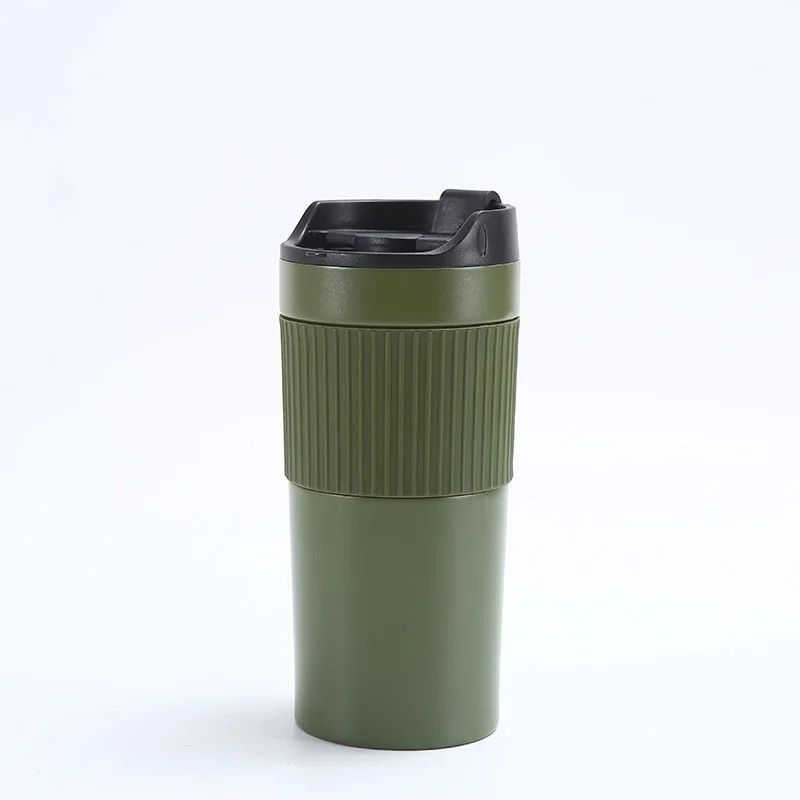 Portable French Press Coffee Maker Travel Mug with Double Wall Insulated Vacuum Design