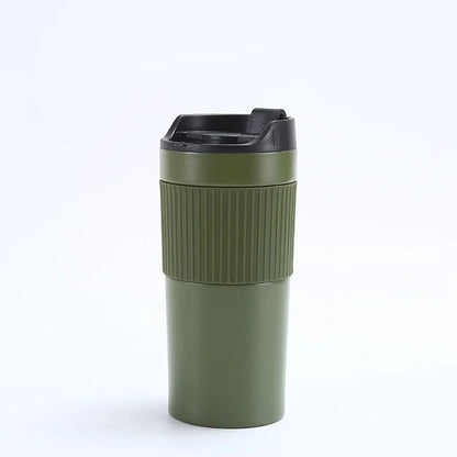 Portable French Press Coffee Maker Travel Mug with Double Wall Insulated Vacuum Design