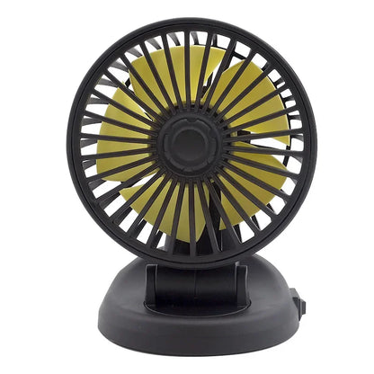 12V/24V USB Car Fan with Cigarette Lighter Plug, Portable, Adjustable Big Wind Mini Fan for All Vehicles