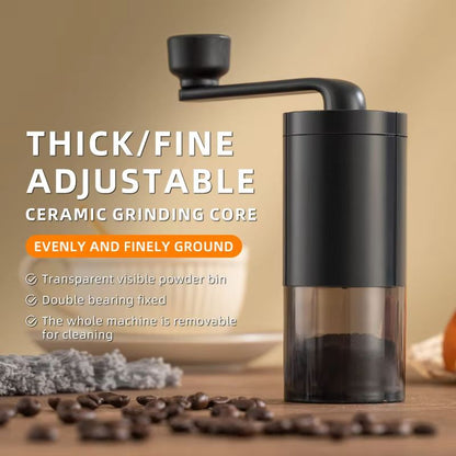 Portable Manual Coffee Grinder with Adjustable Hand Crank – Travel-Friendly Bean Grinder for Home and Outdoors