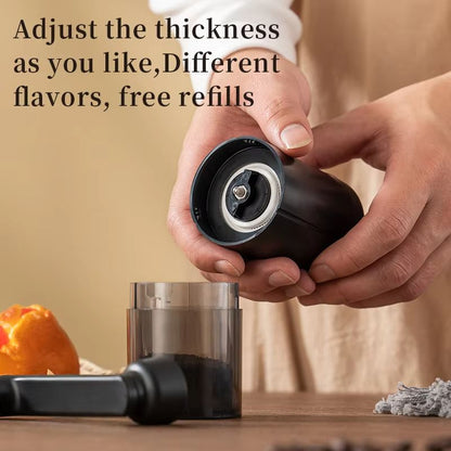 Portable Manual Coffee Grinder with Adjustable Hand Crank – Travel-Friendly Bean Grinder for Home and Outdoors