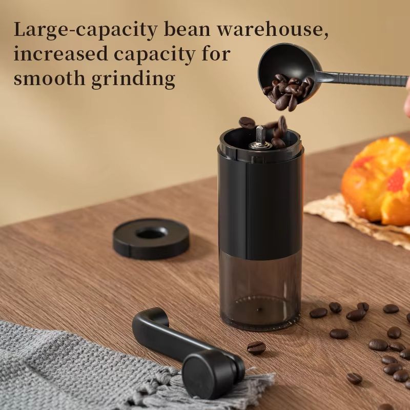 Portable Manual Coffee Grinder with Adjustable Hand Crank – Travel-Friendly Bean Grinder for Home and Outdoors